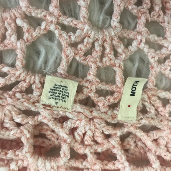 Anthro Blush Moth Rare Crochet Sweater Cardigan - Picture 6 of 6